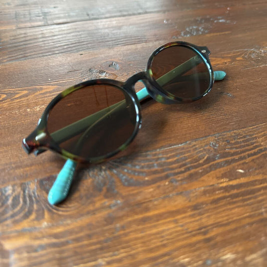 Oval Brown/Green Sunglasses