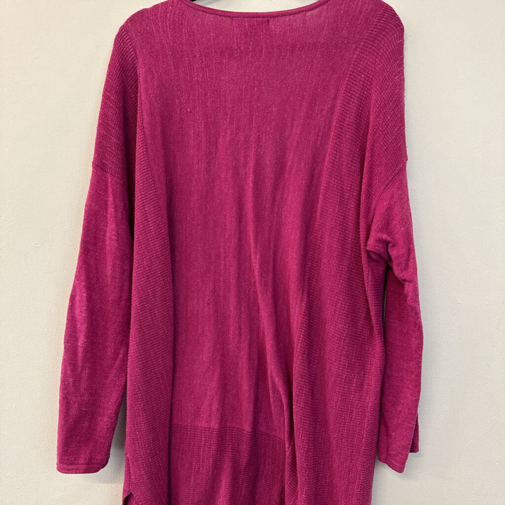 Style and Co Pink V Neck Long Sleeve Sweater Top XXL