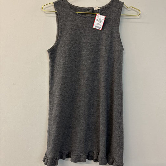 J Crew Grey Sleeveless Ruffle Hem Top Medium