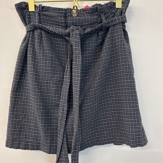 American Eagle Navy/ Green Plaid Mini Skirt Extra Small