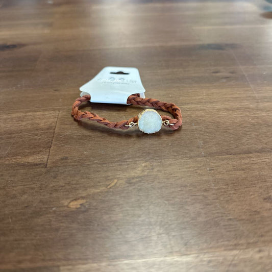 Brown Braided Stone Bracelet