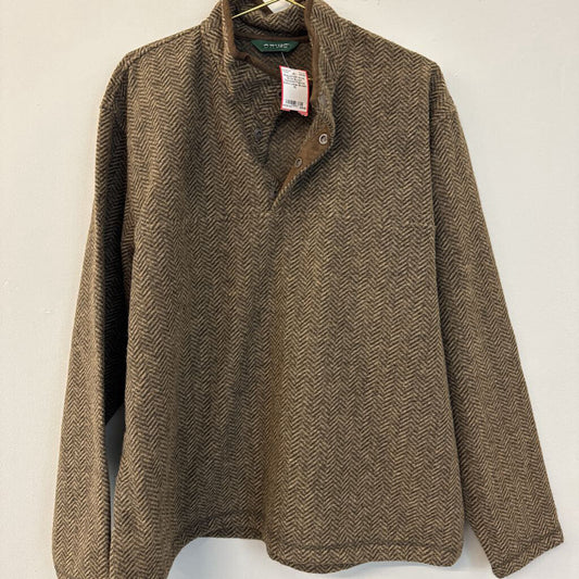 Orvis Brown Textured Pullover Extra Large