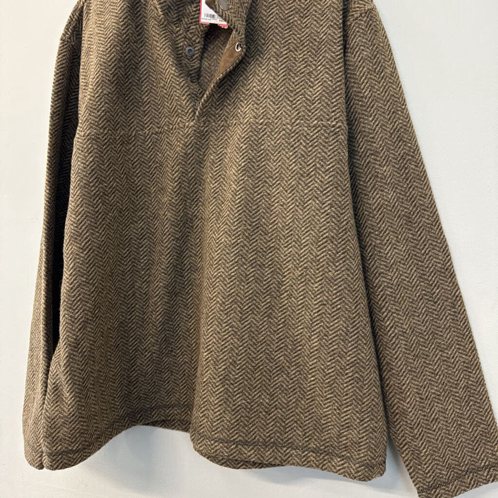 Orvis Brown Textured Pullover Extra Large