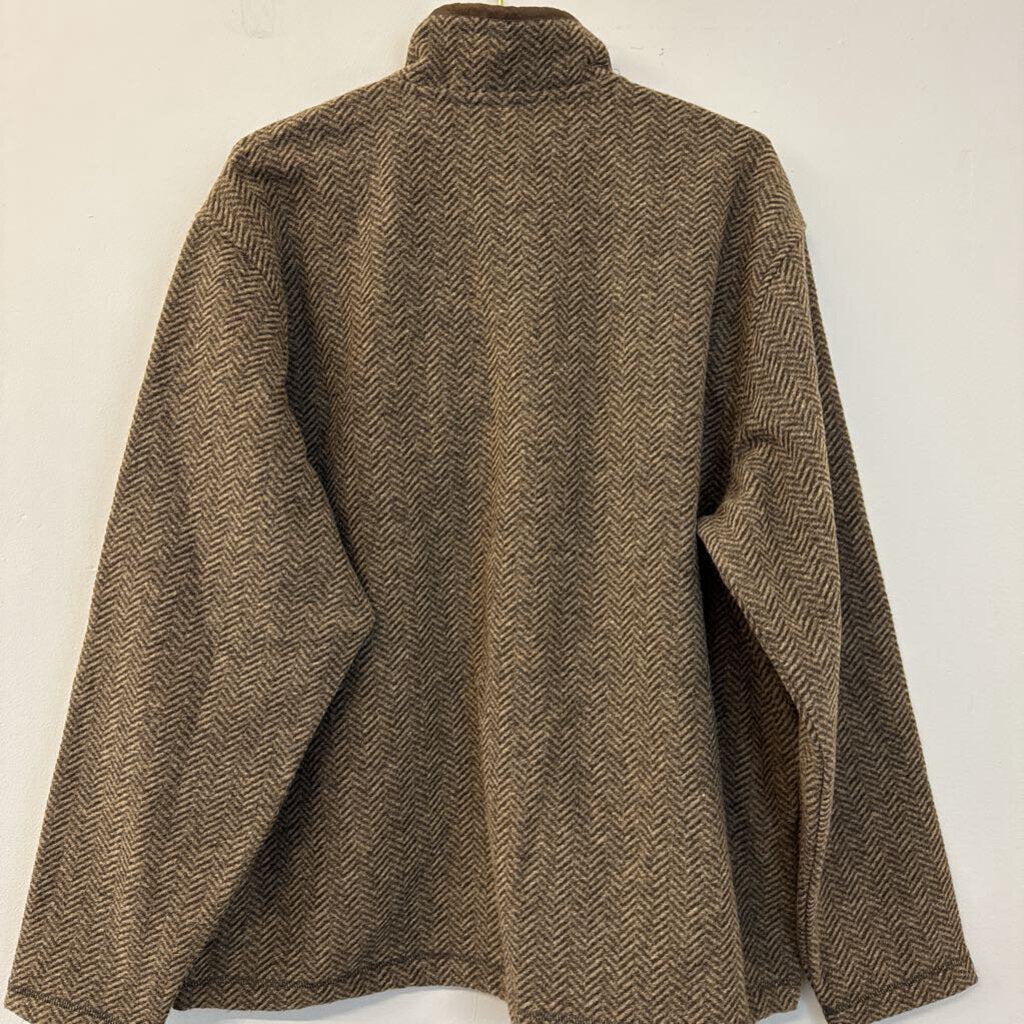 Orvis Brown Textured Pullover Extra Large