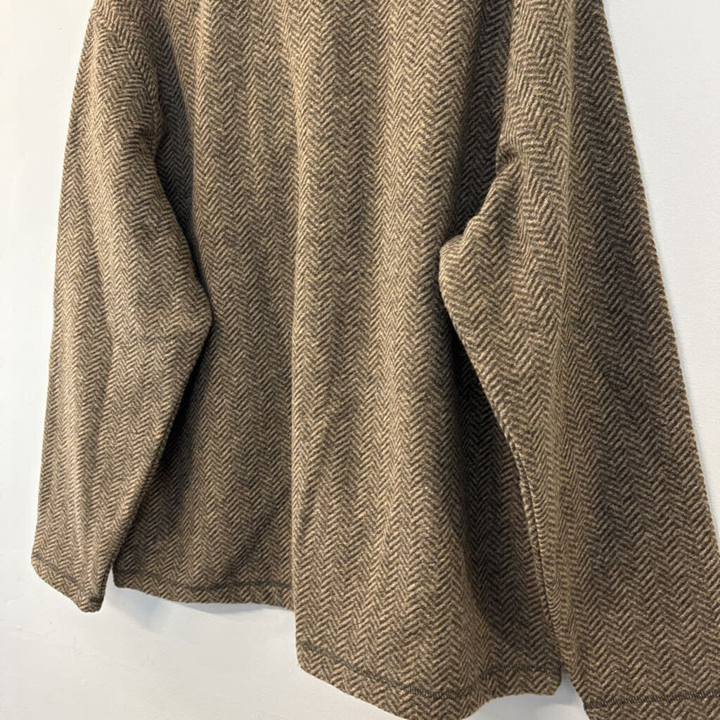 Orvis Brown Textured Pullover Extra Large