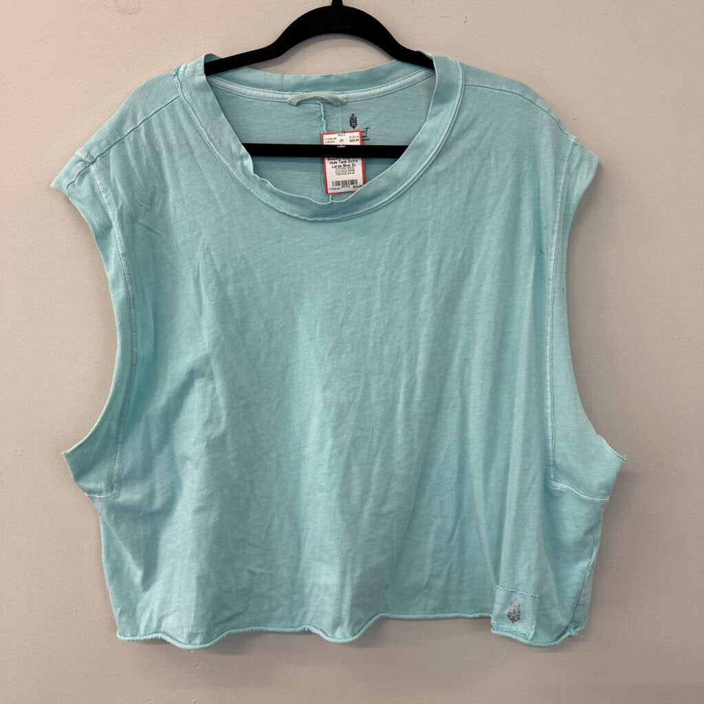 FP Movement Blue Slouchy Wide Arm Hole Tank Extra Large