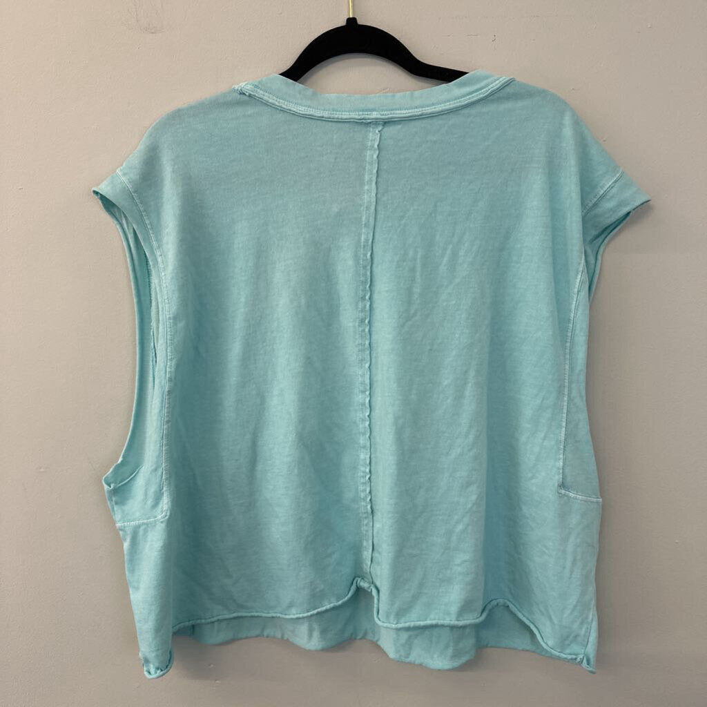 FP Movement Blue Slouchy Wide Arm Hole Tank Extra Large