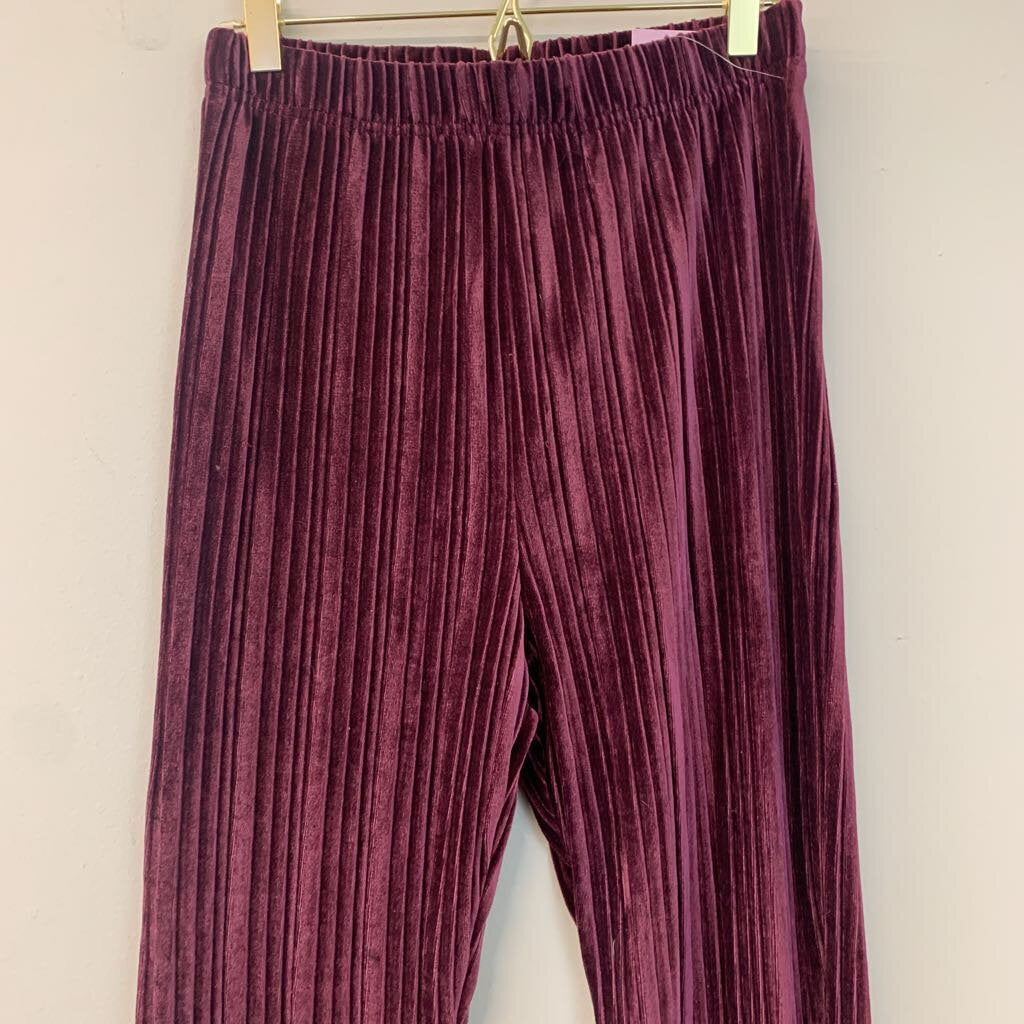 Wild Fable Maroon Velvet Flare Leg Pants Extra Small