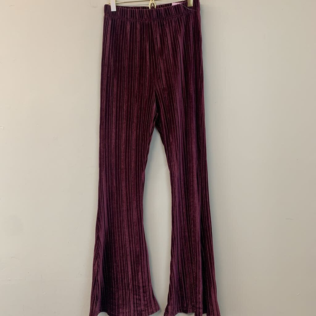 Wild Fable Maroon Velvet Flare Leg Pants Extra Small