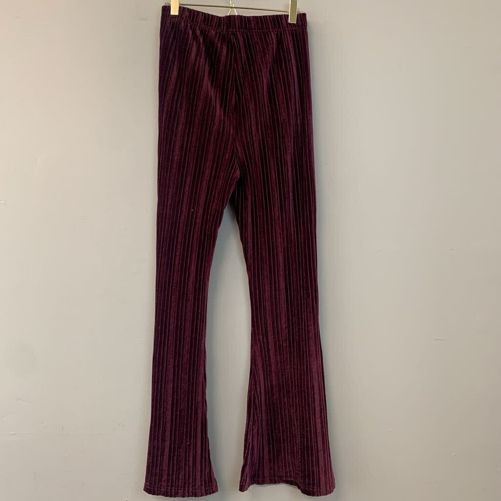 Wild Fable Maroon Velvet Flare Leg Pants Extra Small