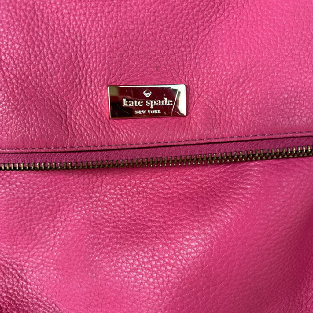 Kate Spade Pink Pebbled Leather Fold Over Purse