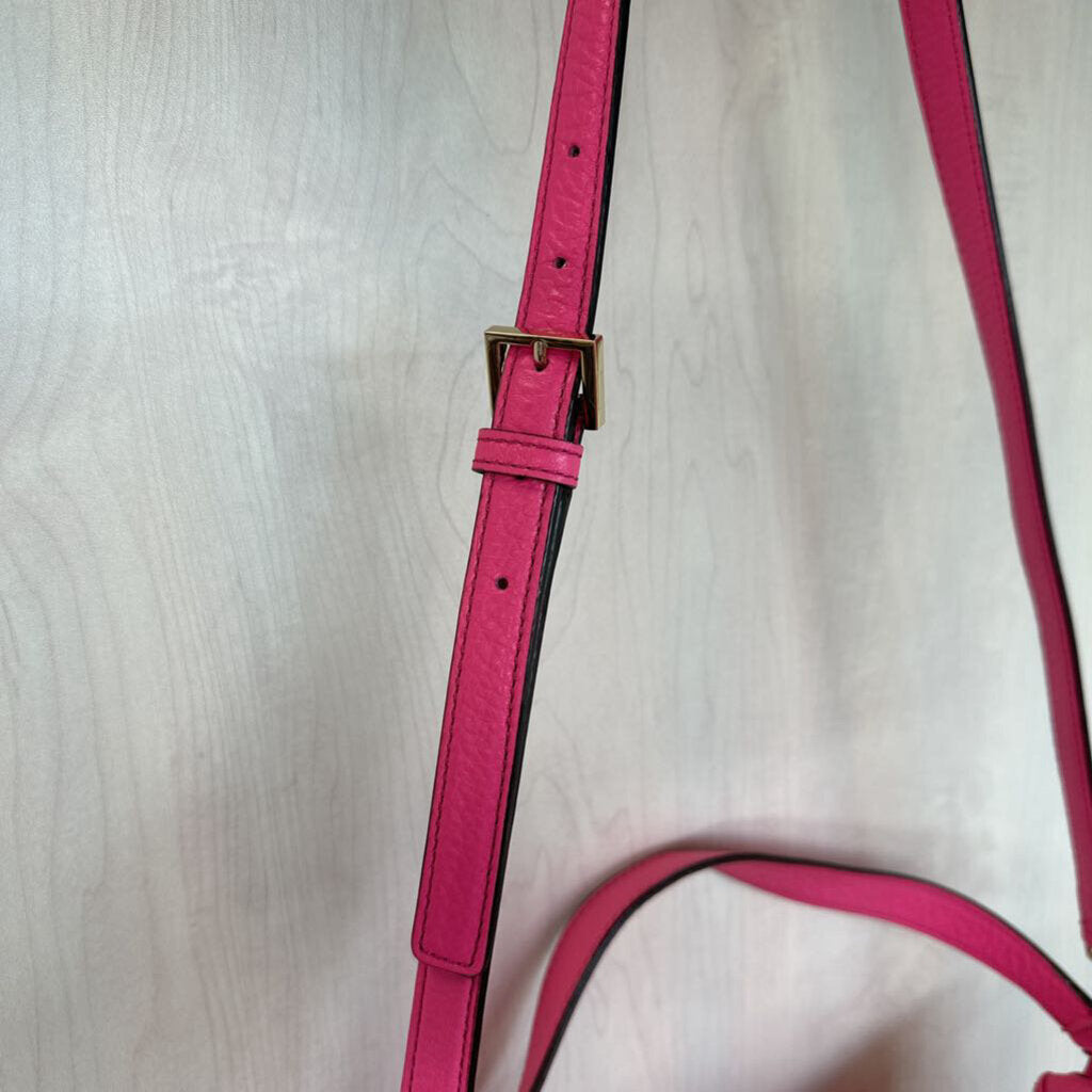 Kate Spade Pink Pebbled Leather Fold Over Purse