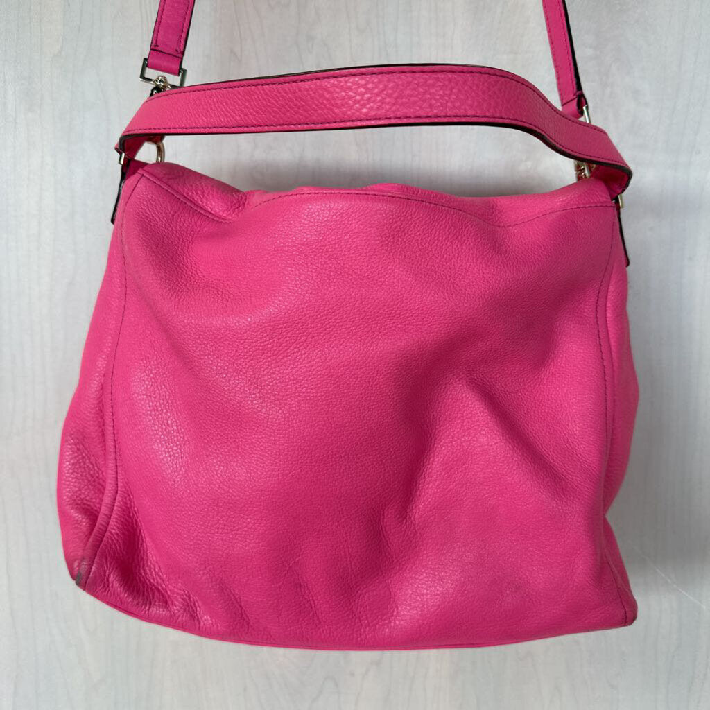 Kate Spade Pink Pebbled Leather Fold Over Purse