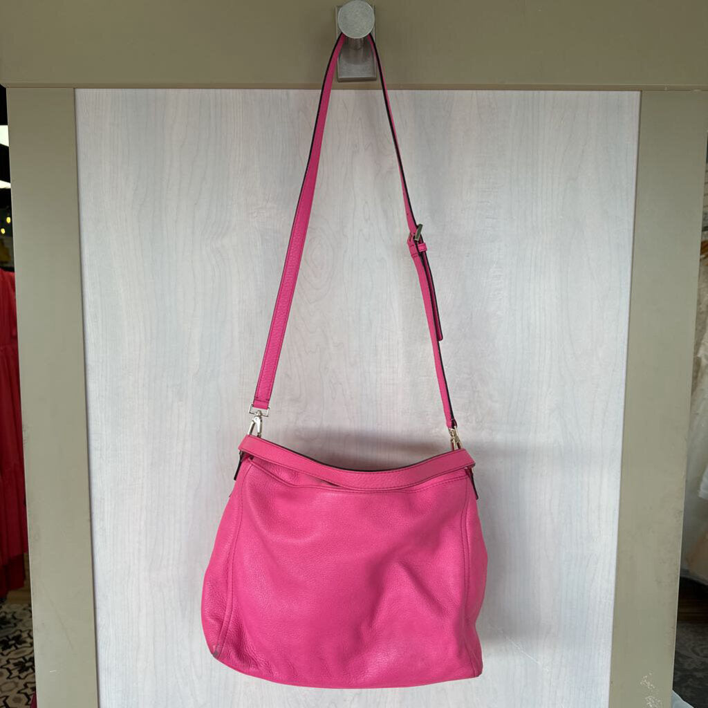 Kate Spade Pink Pebbled Leather Fold Over Purse