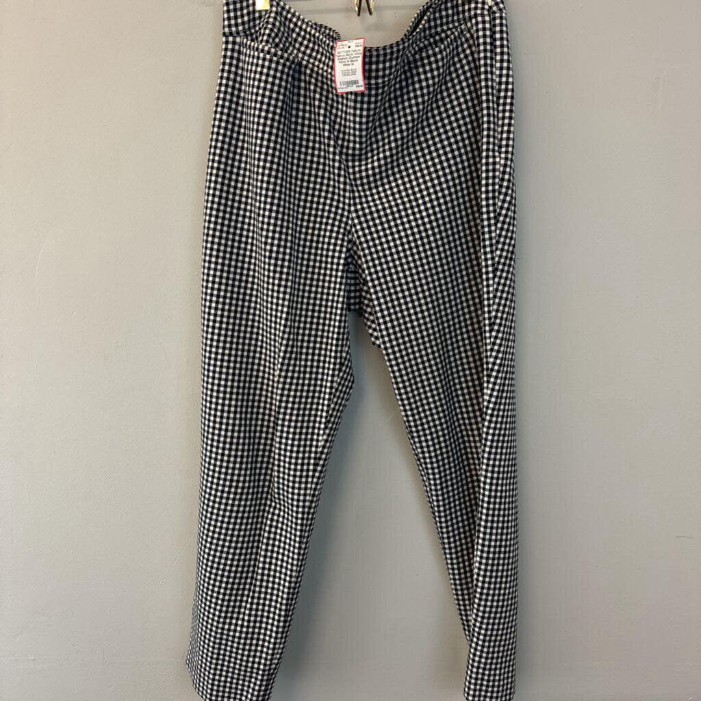 Talbots Black/ White Gingham Chatham Pants 14