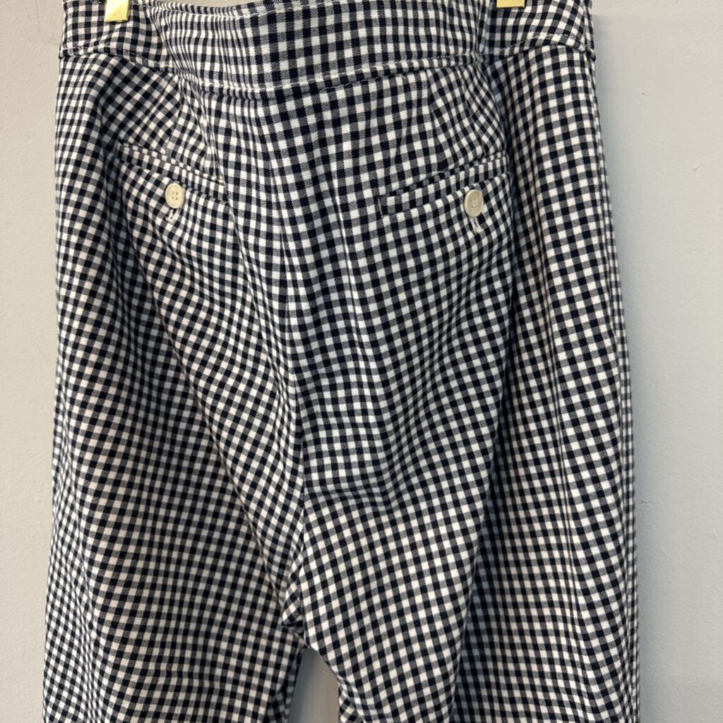 Talbots Black/ White Gingham Chatham Pants 14