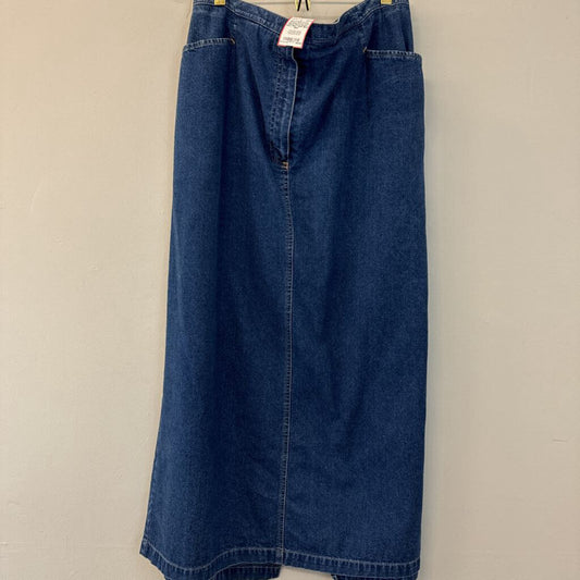 Vintage Koret City Blues Dark Denim Maxi Skirt 18W