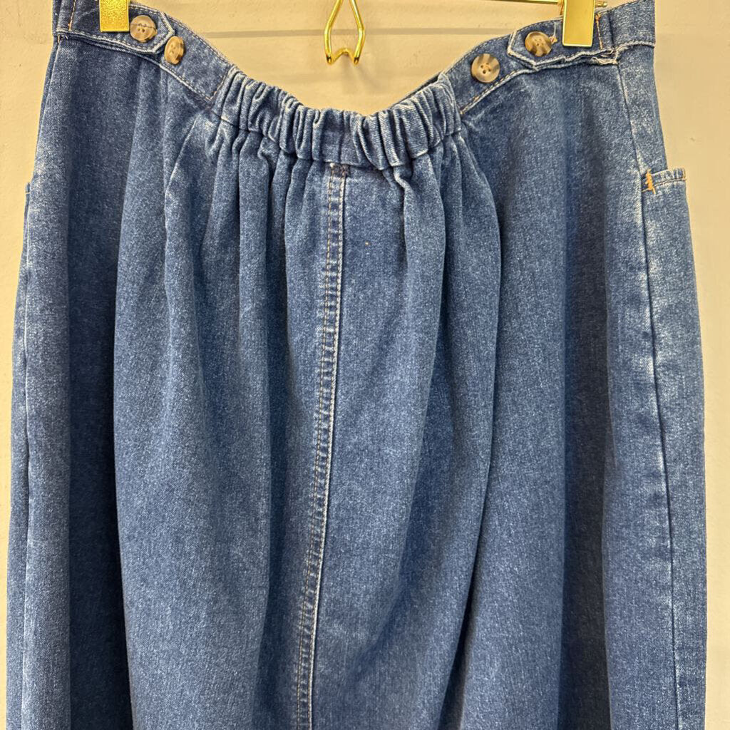 Vintage Koret City Blues Dark Denim Maxi Skirt 18W