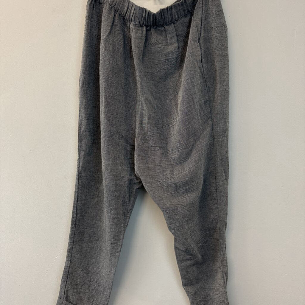 Loomist Grey High Waisted Cotton Pants Large