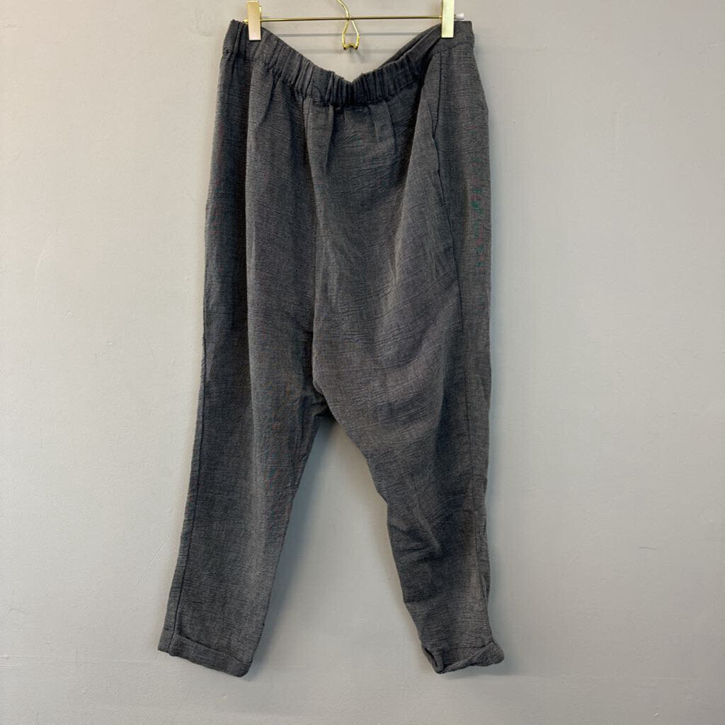 Loomist Grey High Waisted Cotton Pants Large