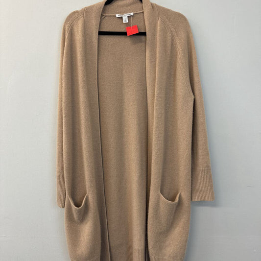 Autumn Cashmere Brown Knit Long Open Front Sweater Small