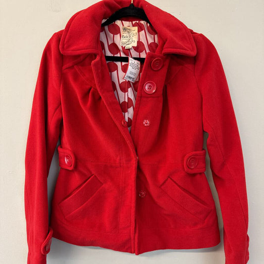 Tulle Red Snap Front Jacket Extra Small