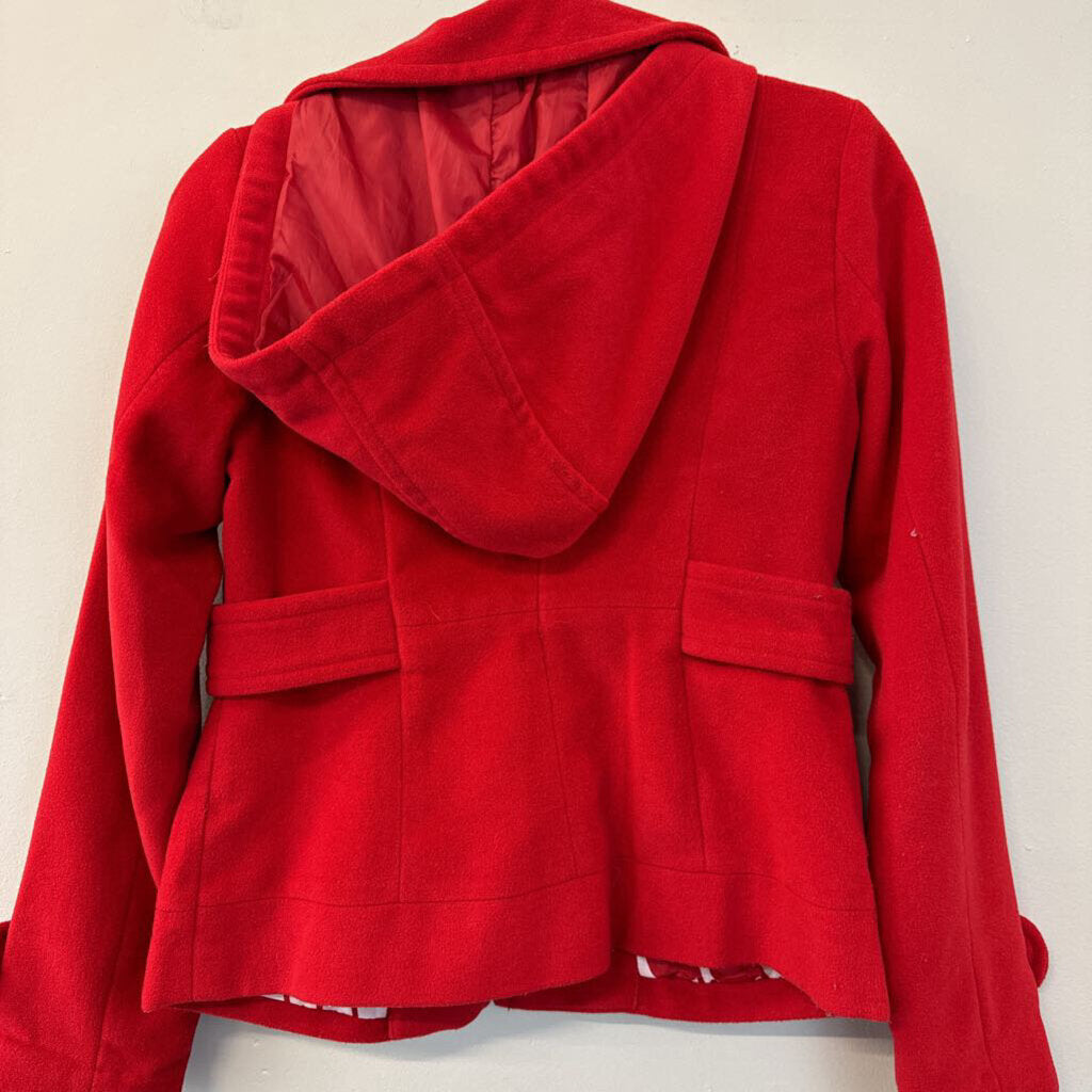 Tulle Red Snap Front Jacket Extra Small