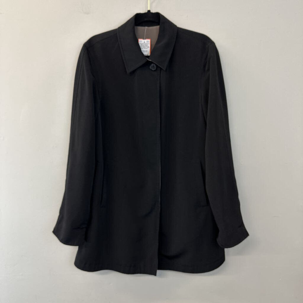 Black/ Green Reversible Button Front Jacket Large