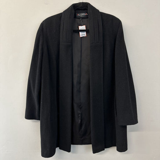 Alorna Black Wool Blend Open Front Jacket Large