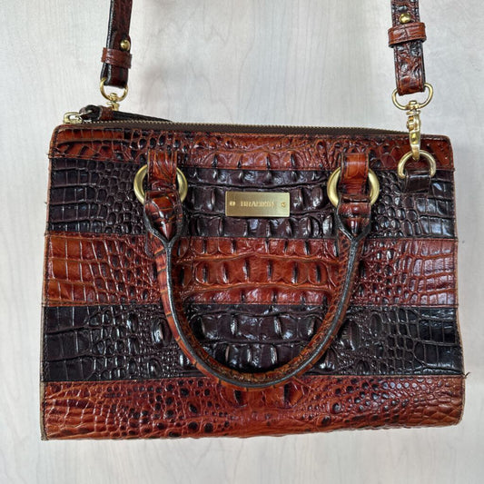 Brahmin Brown Leather Crocodile Purse