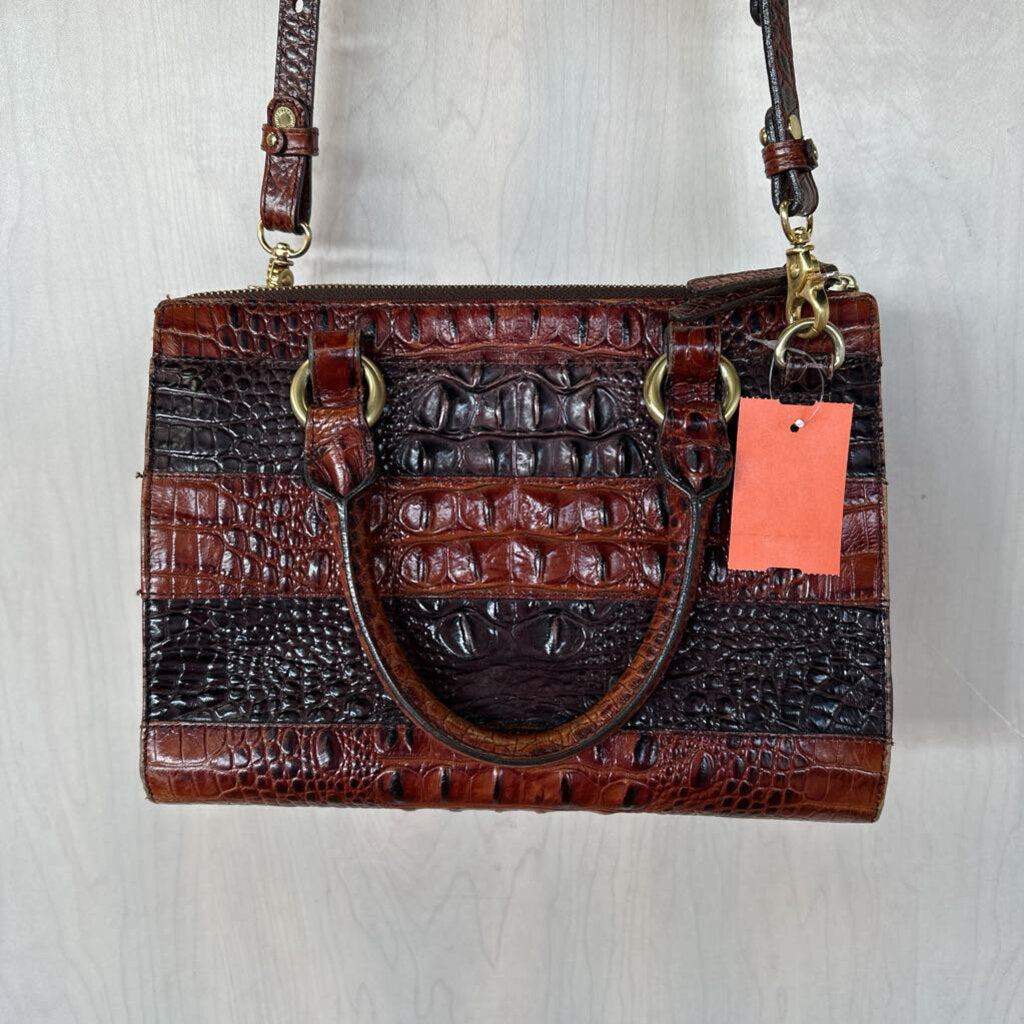 Brahmin Brown Leather Crocodile Purse