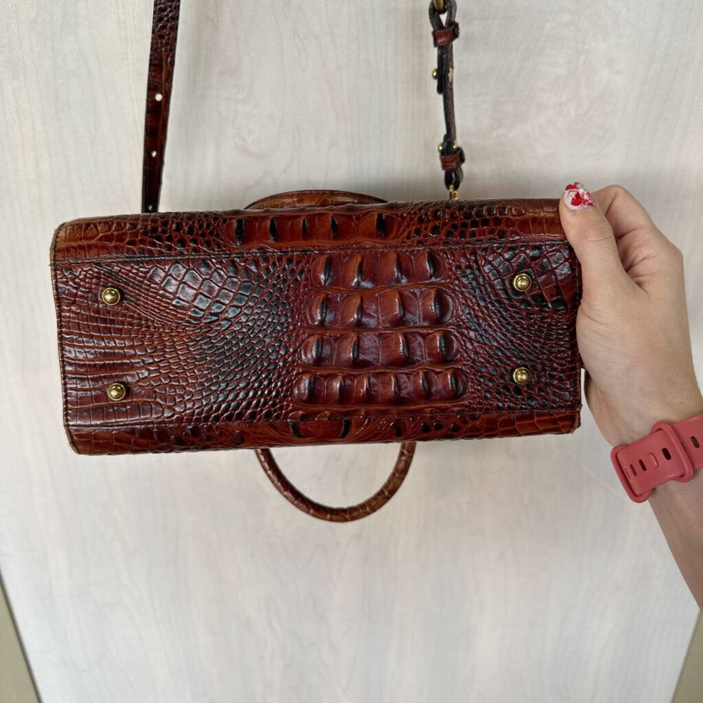 Brahmin Brown Leather Crocodile Purse