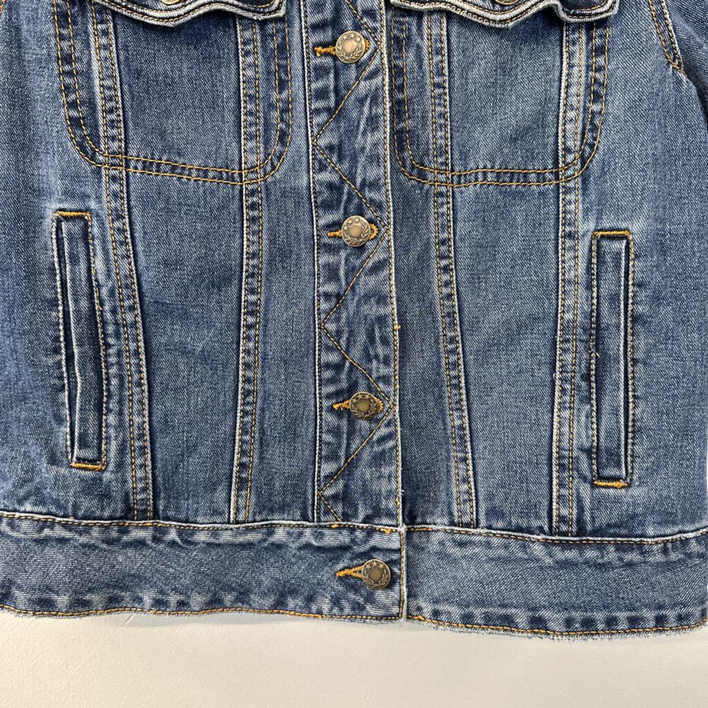 Free People Short Sleeve Denim Jacket Medium