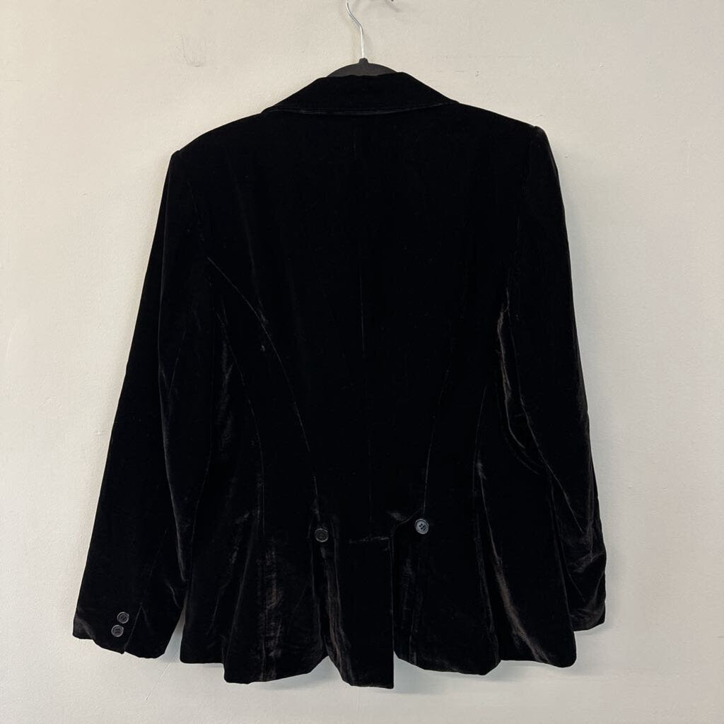 Hunt Club Black Velvet Blazer Jacket 12