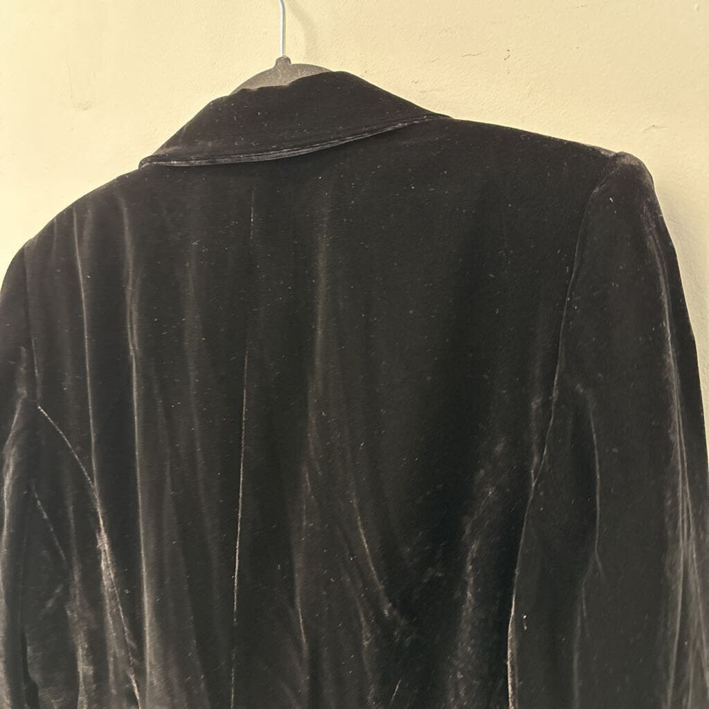 Hunt Club Black Velvet Blazer Jacket 12