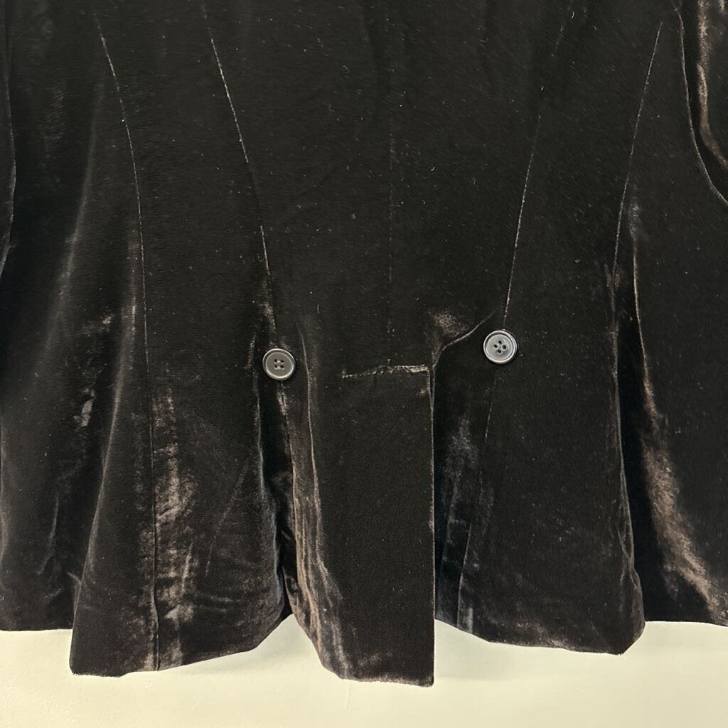 Hunt Club Black Velvet Blazer Jacket 12