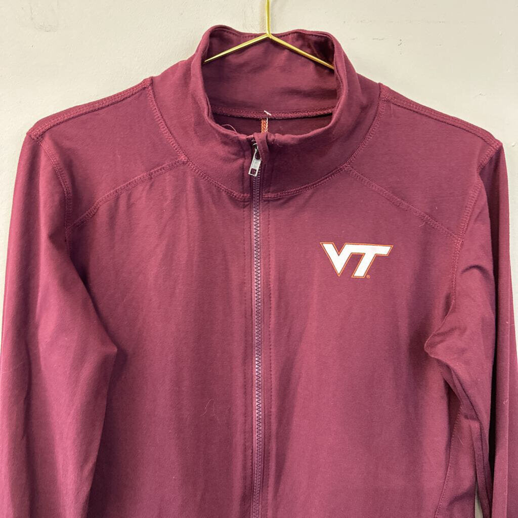 Colosseum Maroon Long Sleeve Zip Up VT Jacket Large