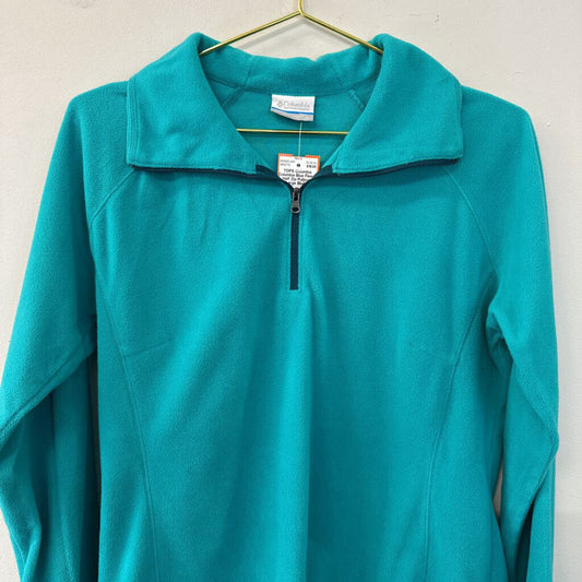 Columbia Blue Fleece Half Zip Pullover Large