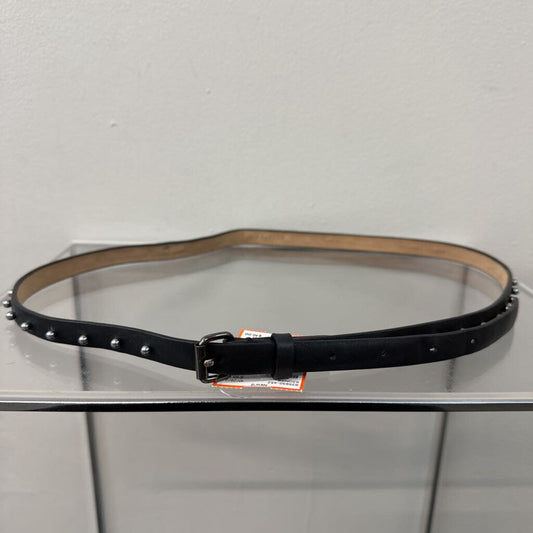 Ann Taylor Thin Black Studded Belt Large