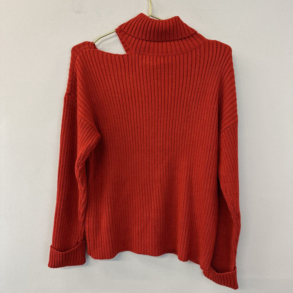 Idem Ditto Orange Long Sleeve Turtleneck Sweater Large