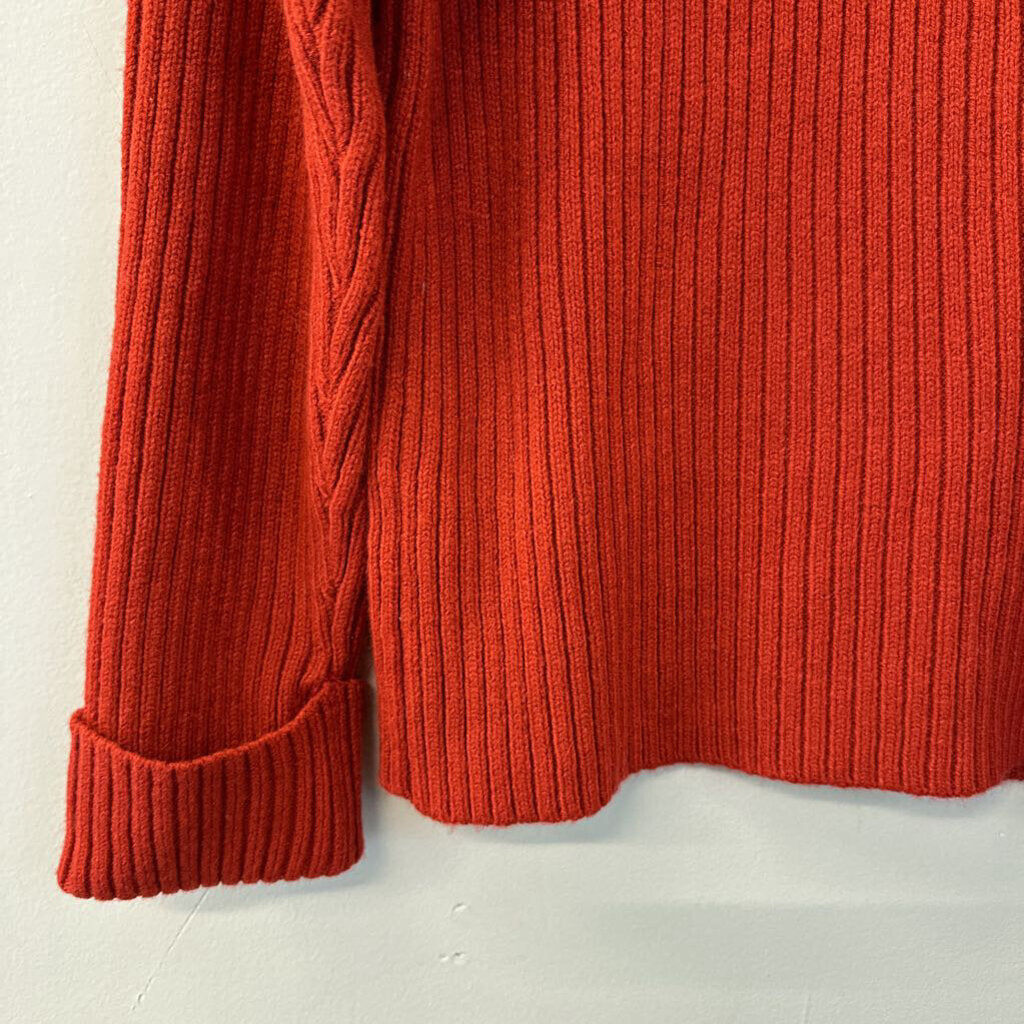 Idem Ditto Orange Long Sleeve Turtleneck Sweater Large