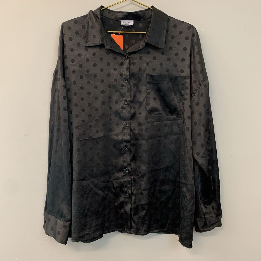 Le Lis Silky Polka Dot Blouse Large