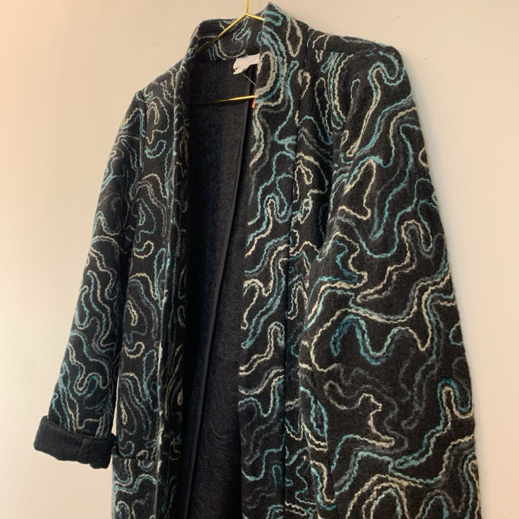 J. Jill Yarn Embroidered Long Jacket Medium