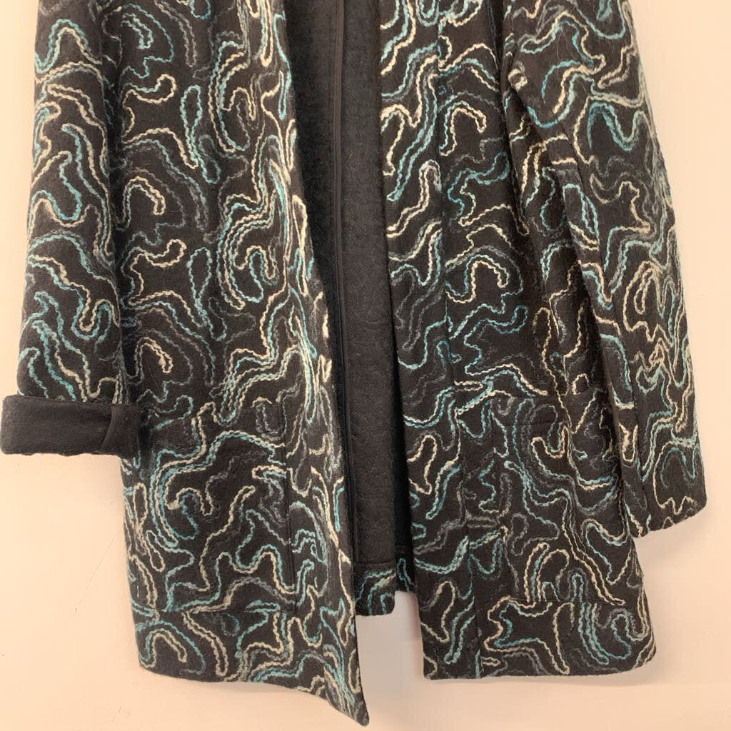 J. Jill Yarn Embroidered Long Jacket Medium