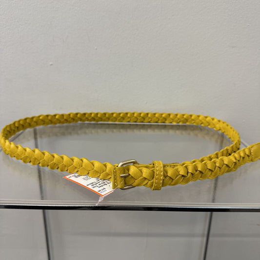 Boden Yellow Thin Breaded Leather Belt Medium