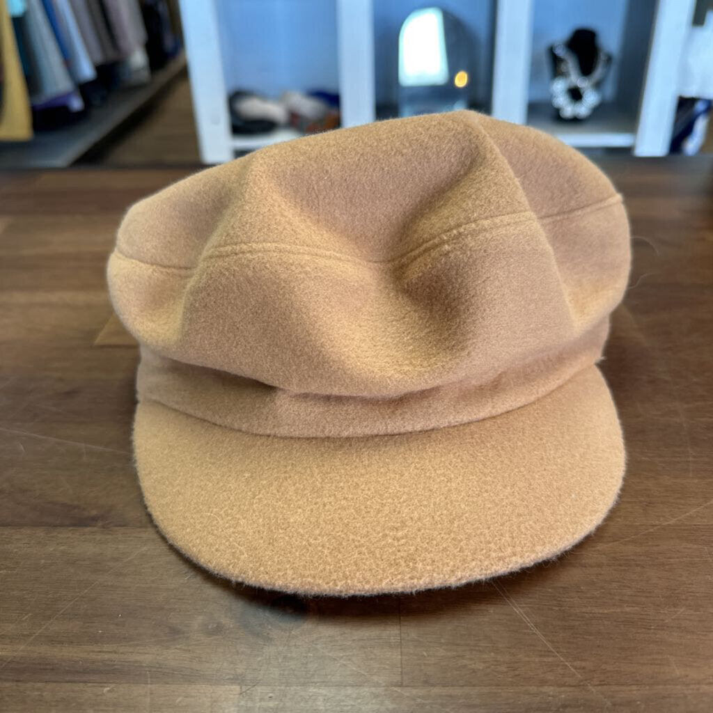 Brown Newsboy Style Hat