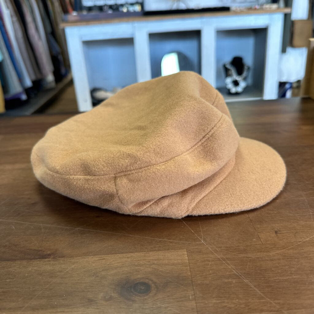 Brown Newsboy Style Hat