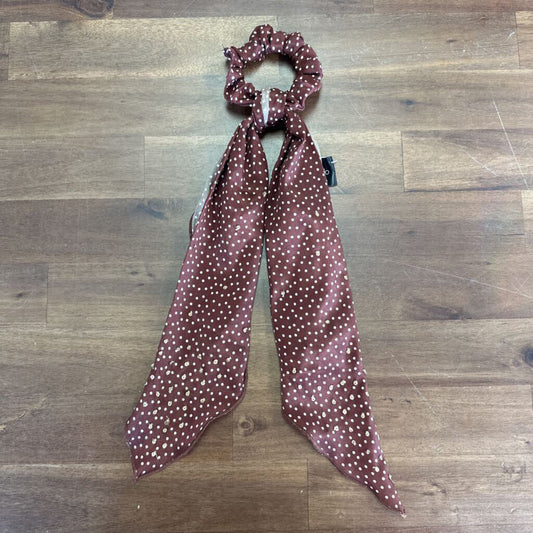 Nam Josh Brown/ White Polka Dot Hair Scarf Scrunchie