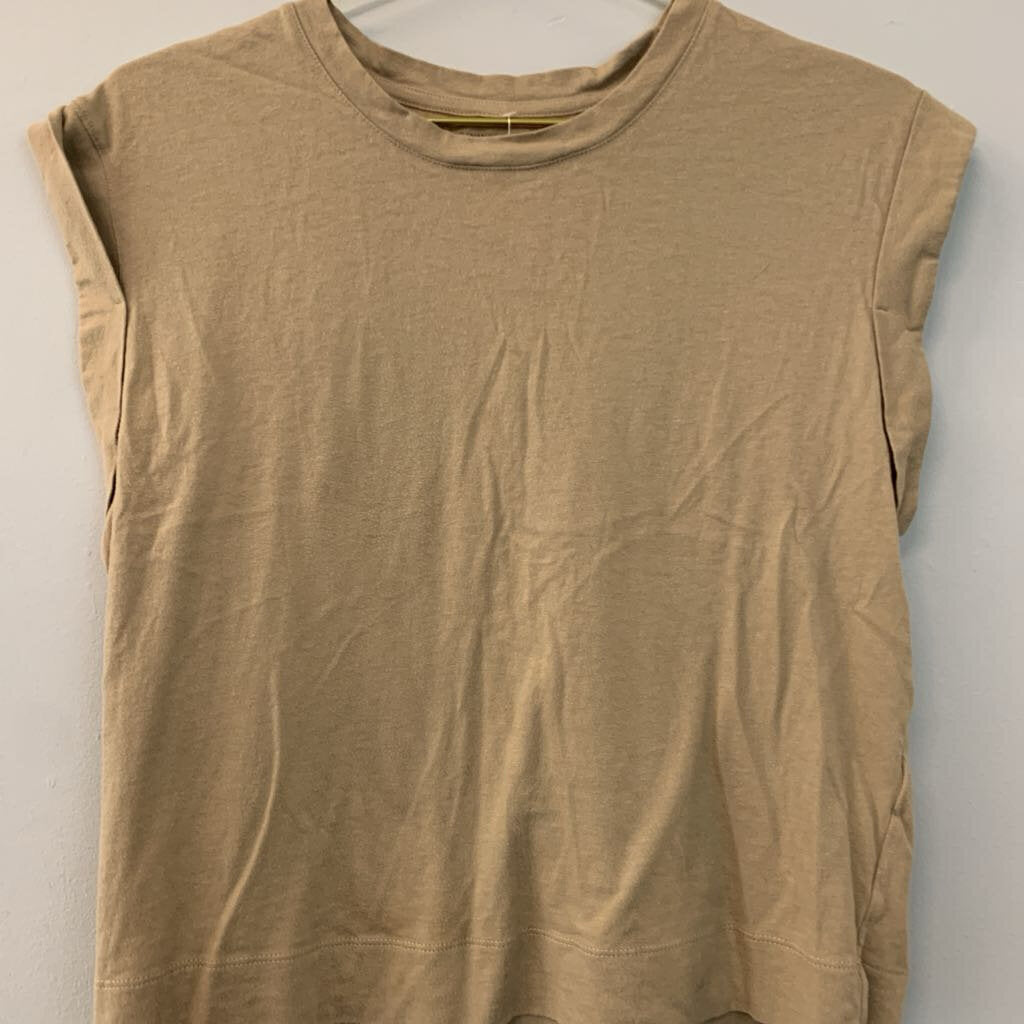 Banana Republic Brown Short Sleeve Boxy Top Small