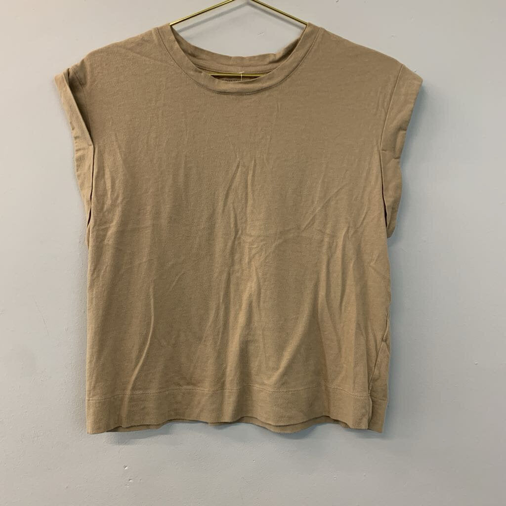 Banana Republic Brown Short Sleeve Boxy Top Small